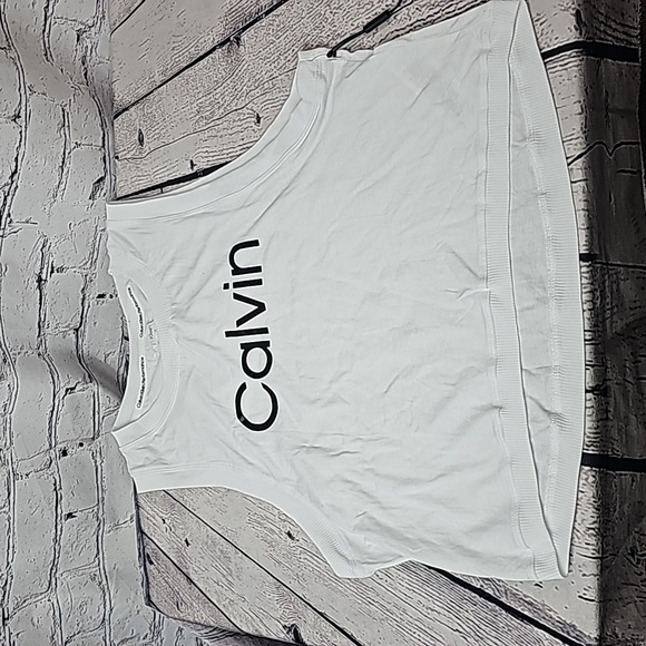 Calvin Klein Tops - Calvin Klein Women's Logo Running Tank Top White Size XS